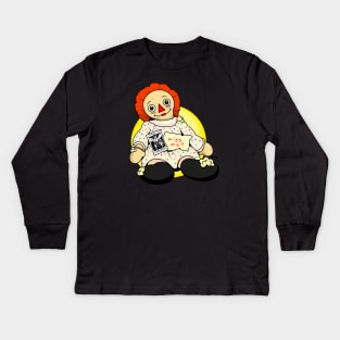 The Real Annabelle Doll Horror Toys Kids Long Sleeve T-Shirt